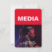 Media All Access Pass Event-ID Abzeichen 3.5" x 5" Einladung (Vorderseite)