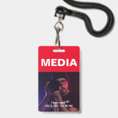 Media All Access Pass Event ID Ausweis (Vorderseite mit Lanyard)