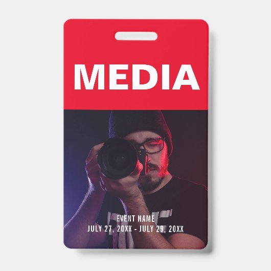 Media All Access Pass Event ID Ausweis (Vorderseite)