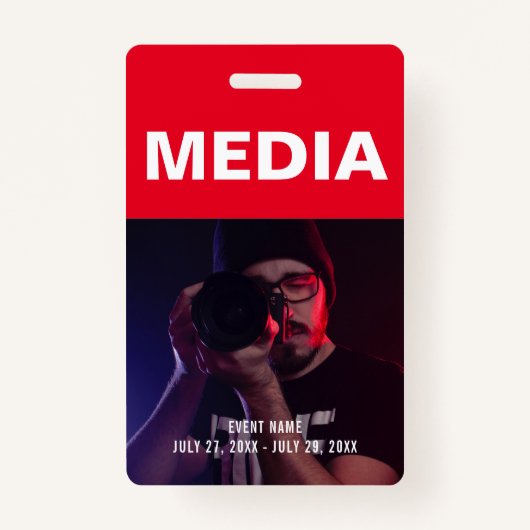 Media All Access Pass Event ID Ausweis (Vorderseite)