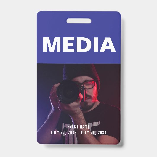 Media All Access Pass-ID-Abzeichen Ausweis (Vorderseite)