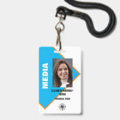 MEDIA-FOTO DER UNTERNEHMEN I.D. AUSWEIS (Vorderseite mit Lanyard)