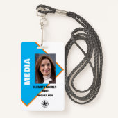 MEDIA-FOTO DER UNTERNEHMEN I.D. AUSWEIS (Vorderseite mit Schlüsselband)