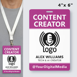Media-ID-Pass-Logo-Inhalts-Ersteller Pink-Sicherhe Ausweis