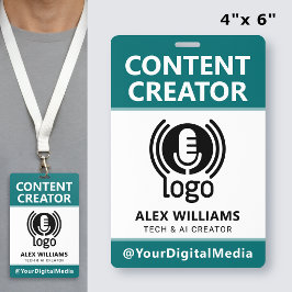 Media-ID-Pass-Logo-Inhalts-Ersteller Teal-Sicherhe Ausweis