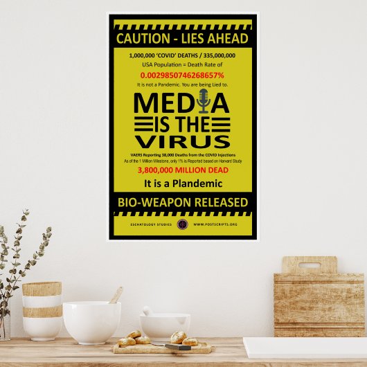 Media ist der Virus Poster (Küche)