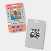 Media Pass Ausweis (Vorder- & Rückseite)