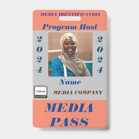 Media Pass Ausweis (Vorderseite)