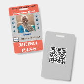 Media Pass Ausweis (Vorder- & Rückseite)