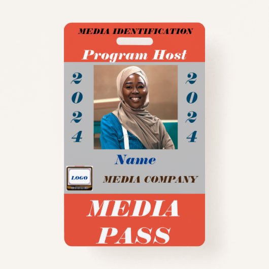 Media Pass Ausweis (Vorderseite)