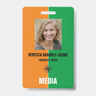 MEDIA PASS - Foto I.D. Abzeichen Ausweis