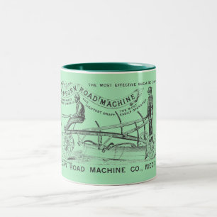 MEDIA PENNSYLVANIA BETRIEBENDER MOTOR 1889 MASCHIN ZWEIFARBIGE TASSE