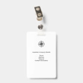 MEDIA SECURITY PASS - Foto I.D. Abzeichen Ausweis (Rückseite mit Clip)