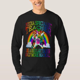 Media Specialist Teacher Like A Regular Teacher On T-Shirt
