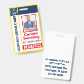 Medianes Foto ID Red White and Blue Ausweis (Vorder- & Rückseite)