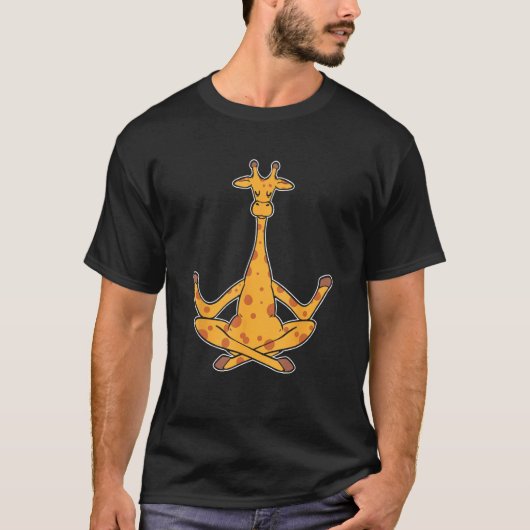Mediation Giraffe Yoga Instructor T-Shirt (Vorderseite)