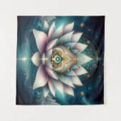 Mediation Lotus Wandteppich (Vorderseite (Horizontal))