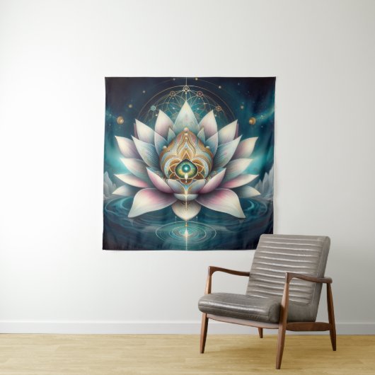 Mediation Lotus Wandteppich (Beispiel)