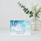 *~* Mediation Mandala Yoga Reiki Floral Glitzer Visitenkarte (Stehend Vorderseite)