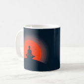 Mediation Sunset Yoga Kaffeetasse (Vorderseite Links)