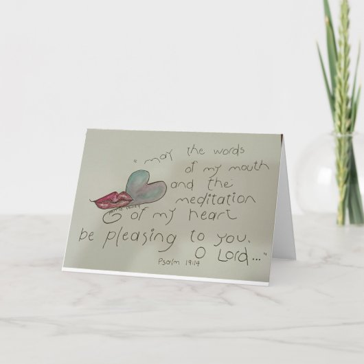 Mediationen meines Herzens Dankeskarte (Vorderseite)