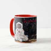 Mediationsastronautin Der Ton des Stille-Geschenk- Tasse (Vorderseite Links)