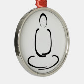Mediationsmann Schwarz Ornament Aus Metall (Rechts)