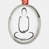 Mediationsmann Schwarz Ornament Aus Metall (Links)
