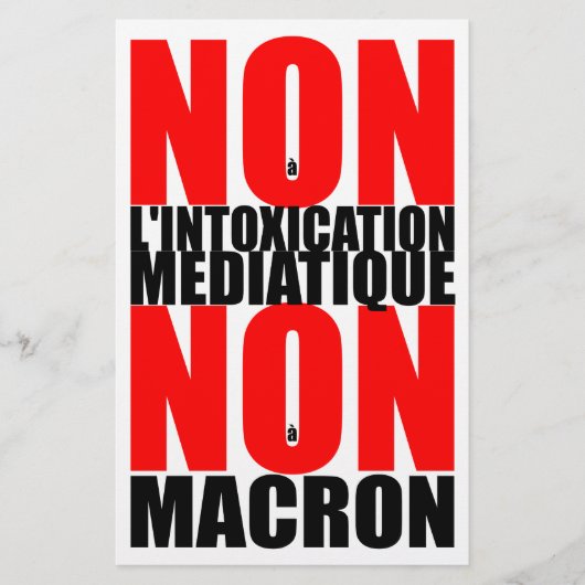 MEDIATIQUE non à l'INTOXICATION Briefpapier (Vorderseite)