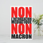MEDIATIQUE non à l'INTOXICATION Briefpapier (Stehend Vorderseite)