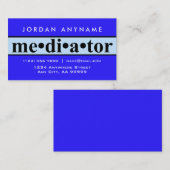 Mediator Blue Stripe Business Card Visitenkarte (Vorne/Hinten)