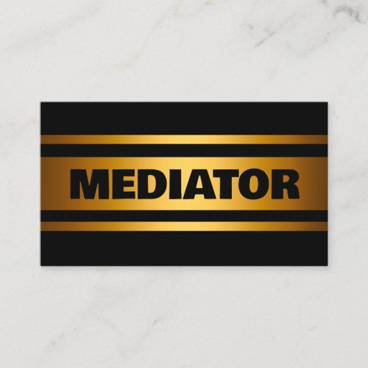 Mediator Golden Visitenkarte (Vorderseite)