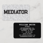 Mediator Legal Words Business Card Visitenkarte (Vorne/Hinten)