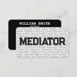 Mediator Legal Words Business Card Visitenkarte