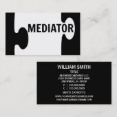 Mediator Puzzle Piece Business Card Visitenkarte (Vorne/Hinten)
