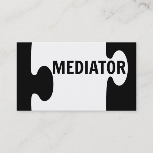 Mediator Puzzle Piece Business Card Visitenkarte (Vorderseite)