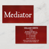 Mediator Red Business Card Visitenkarte (Vorne/Hinten)