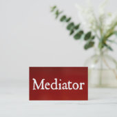 Mediator Red Business Card Visitenkarte (Stehend Vorderseite)