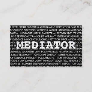 Mediator Words Business Card Visitenkarte