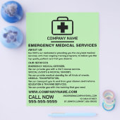 Medic Bag Design, EMT, paramedische Werbung Flyer (Einzeln)