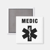 Medic Star of Life Magnet (Vorderseite/Rückseite)