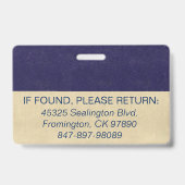 Medica Foto ID Dunkle Blues Ausweis (Rückseite)