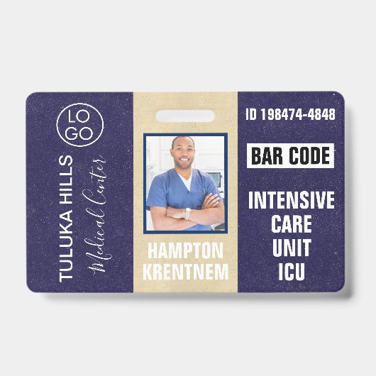 Medica Foto ID Dunkle Blues Ausweis (Vorderseite)