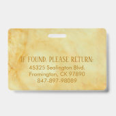 Medica Foto ID Floral Hearts Ausweis (Rückseite)