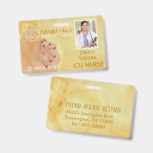 Medica Foto ID Floral Hearts Ausweis (Vorder- & Rückseite)