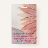 Medica Foto ID Hübsch in rosa Tinten Ausweis (Rückseite)