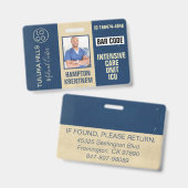 Medica Foto ID Navy Blues Ausweis (Vorder- & Rückseite)