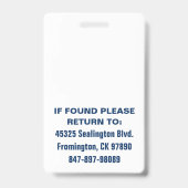 Medica Foto ID Ocean Breeze Ausweis (Rückseite)