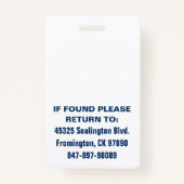 Medica Foto ID Ocean Breeze Ausweis (Rückseite)