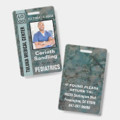 Medica Foto ID Painterly in Blues Ausweis (Vorder- & Rückseite)